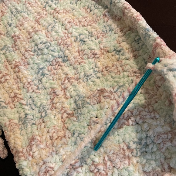 Handmade Crochet Throw Blanket (Main Color: Black) - Picture 4 of 5